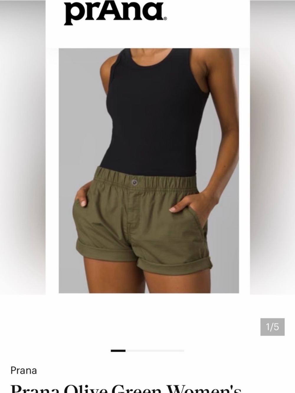 Prana women’s Mustard Elastic Waist Shorts - Picture 6 of 6